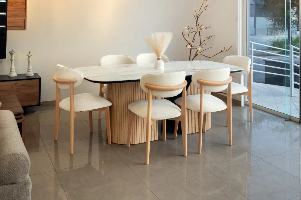 Σετ Τραπεζαρίας 6 Ατόμων Crystal Dining Set